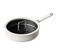 Dubbulon Poêle Antiadhésive - Poêle à Frire Antiadhésive avec Couvercle,Casserole de Cuisine avec Revêtement en Céramique, Outils de Cuisson pour Wok à Induction pour Cuisinière Électrique, Four et