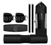 Dubbulon Set de Coussinets de Barre pour Femmes - Set Coussin Squat Et Sangle Cheville,Bandes de Résistance et Attaches de Cheville pour Musculation Jambes