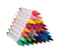 Dubbulon Stylos Acryliques Pour Peinture - 72 Couleurs Marqueurs Acryliques - 36 Accessoires d'Art pour Calligraphie sur Pierre, Verre, Bois, Papier, Toile et Métal