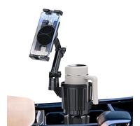 Dubbulon Support de Téléphone pour Porte-Gobelet de Voiture - 2-en-1 Élargisseur de Porte-Gobelet avec Porte-Téléphone pour Voiture - Adaptateur Multifonction pour Smartphones et Bouteilles