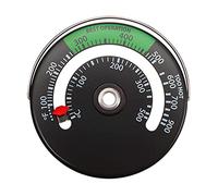 Dubbulon Thermomètre De Poêle Magnétique - Thermomètre pour Cheminée | Thermomètre pour Poêle À Bois | Meilleure Zone De Température De Combustion - Livré avec Vis Libre