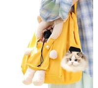 Dubbulon Transporteur pour Animaux pour Chat,Sac Pliable Souple en Toile À Bandoulière Tote | Transporteur pour Petit Chien Et Chat - pour Petits Et Moyens Chiots Chatons Animaux Voyage Extérieur