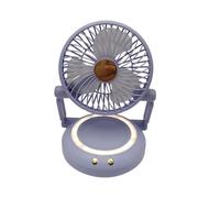 Dubbulon Ventilateur de Bureau - Ventilateur Portable Rafraîchissant Compact Silencieux | Rafraîchisseur d'Air Pliable Rechargeable avec Éclairage LED, Gadgets Oscillants pour Voyage Extérieur et
