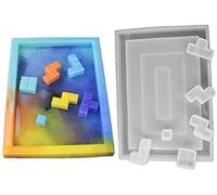 DUBENS Moule à Tetris russe en silicone DIY Artisanat Résine Moules pour Home Decor Jeu UV Epoxy Résine Plateau Forme