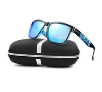 DUBERY Lunettes de Soleil 100% UV400 HD Polarisées Conduite Sport Homme Femme Bleu clair At62247