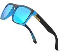 DUBERY Lunettes de Soleil polarisées pour Homme et Femme - Protection UV 400 - Lunettes unisexes pour le Sport, le Cyclisme, la Pêche - Certifiées CE - UV400 - Bleu