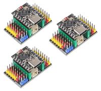 DUBEUYEW 3Pcs ESP32-C3 Mini Carte de développement ESP32 C3 Super Mini Carte de Développement Prend en Charge Le WiFi Bluetooth avec Trois Cartes d'extension et Un Câble de Données