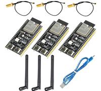 DUBEUYEW 3Pcs ESP32-S3 DEVKITC-1 N16R8 ESP32 S3 WORM-1-N16R8 WIFI Module + 5.0 Bluetooth Internet Development Board avec Antenne 2,4 GHz et un Câble de Données