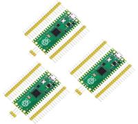 DUBEUYEW Carte de microcontrôleur Flexible Raspberry Pi Pico basée sur Le processeur Raspberry Pi Dual-Core Arm Cortex M0+, Prend en Charge C/C++/Python, avec en-têtes de Broches Assortis,3 Pcs