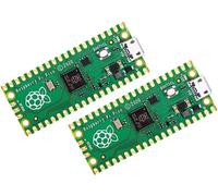 DUBEUYEW Carte microcontrôleur Flexible Raspberry Pi Pico basée sur Le processeur Raspberry Pi Dual-Core Arm Cortex M0+ fonctionnant jusqu'à 133 MHz, Prise en Charge C/C++/Python (2 pcs)