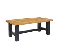 DUBI Möbel Table Basse Luno, Table de Salon 120 x 60 cm, Effet chêne Flagstaff, Table Basse Moderne pour canapé avec Structure métallique Noire Robuste, Design Industriel loft