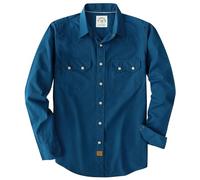 Dubinik® 5oz Chemise Homme Manches Longues Bouton Pression Léger Carreaux Vintage Western Cowboy Travail Poche