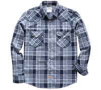 Dubinik® Chemise Flanelle Homme Chemise Homme Manches Longues Chemise Fermeture à Pression Vintage Western Cowboy Casual
