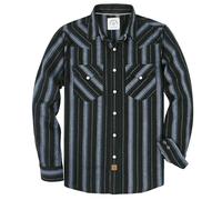 Dubinik® Chemise Flanelle Homme Chemise Homme Manches Longues Chemise Fermeture à Pression Vintage Western Cowboy Casual