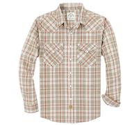 Dubinik® Chemise Flanelle Homme Chemise Homme Manches Longues Chemise Fermeture à Pression Vintage Western Cowboy Casual