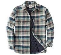 Dubinik® Chemise Flanelle Homme Surchemise Léger Chaude Veste Chemise Fourrée Carreaux Casual Carreaux Bouton Pression Poches