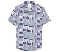 Dubinik® Chemise Hawaienne Homme Aloha Chemise Homme Manches Courtes Tropical Casual Button Hawaiian-Imprimer Vacances
