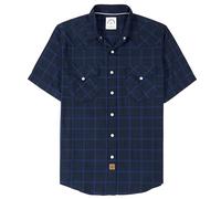 Dubinik® Fibre De Bambou Chemise Homme Manches Courtes Casual Fermeture à Pression Cowboy Vintage Western Chemisette Homme