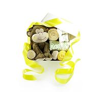 Dubistda-WINDELTORTEN-® Coffret cadeau pour naissance SAFARI Jaune neutre | Panier cadeau 6 pièces