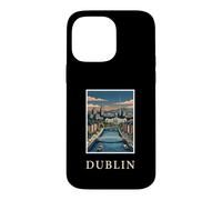 Dublin, Irlande, River Liffey, œuvre d'art Celtique de Voyage Vintage Coque pour iPhone 14 Pro Max