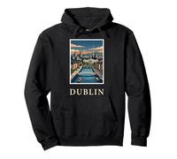 Dublin, Irlande, River Liffey, œuvre d'art Celtique de Voyage Vintage Sweat à Capuche