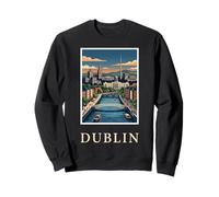 Dublin, Irlande, River Liffey, œuvre d'art Celtique de Voyage Vintage Sweatshirt