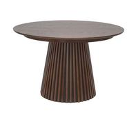 DUBLIN - Table Extensible à 200cm Pied Relief MDF Placage Chêne fumé