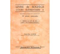 DUBOIS PIERRE MAX - LIVRE DE SOLFEGE EN CLE DE SOL SANS PIANO ELEMENTAIRE A
