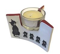 DUBOUT - Porte Bougie Photophore Original L'Alignement des Chats de