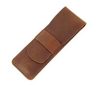 DUBTEDHOU Boîte en Cuir, Leather Pen and Pencil Case Multicolor 17x5.8cm(Brown)