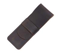 DUBTEDHOU Boîte en Cuir, Leather Pen and Pencil Case Multicolor 17x5.8cm(Coffee)