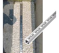 DUBTEDHOU Caniveau de Drainage en Acier Inoxydable, Canal extérieur en Acier Inoxydable avec Grille Amovible 100x3,5x3cm 1-5 pièces(1pc)