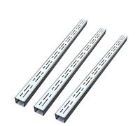DUBTEDHOU Caniveau de Drainage en Acier Inoxydable, Couvercle de Grille vidange en Acier, Noir Argent, Plusieurs Tailles, 1 à 5 pièces(3 Pcs,3.9x1.2in/10x3cm)