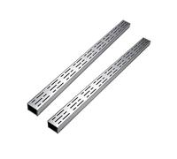 DUBTEDHOU Caniveau de Drainage en Acier Inoxydable, Couvercle de Grille vidange en Acier, Noir Argent, Plusieurs Tailles, 1 à 5 pièces(2 Pcs,1.4x1.2in/3.5X3cm)