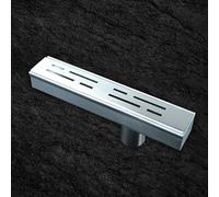 DUBTEDHOU Caniveau de Drainage en Acier Inoxydable, Drain de tranchée affleurant à Canal étroit en Acier Inoxydable 304, Multi-Tailles(#4connectors,10x4cm/3.9x1.6inch)