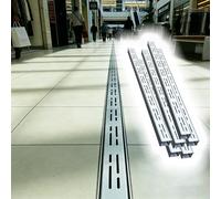 DUBTEDHOU Caniveau de Drainage en Acier Inoxydable, Système de Drainage tranchée, Grille Multicolore for allée, Piscine, 6 pièces(6pcs Silver,100x5X3cm/39.4x2x1.2in)