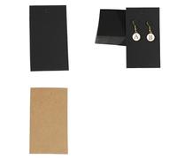 DUBTEDHOU Cartes de présentation pour boucles d'oreilles, Étiquettes à bijoux en papier multicolore 5x9cm, 400 pièces, for le prix(Black)