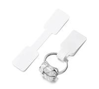 DUBTEDHOU Cartes de présentation pour boucles d'oreilles, Étiquettes de prix bijoux multicolores, 100 pièces, auto-adhésives for collier et bague(White Rectangl-S)