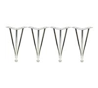 DUBTEDHOU Geniş kullanım alanı: Kendin yap mobilyalar, dolap Pieds de Meubles réglables en métal Multicolores 12-35 cm Paquet 4(Silver,30cm/12in)