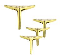 DUBTEDHOU Geniş kullanım alanı: Kendin yap mobilyalar, dolap Pieds de Rechange for Meubles triangulaires en métal, Multicolores, Plusieurs Tailles, 4 pièces(Gold,12cm/4.7in)