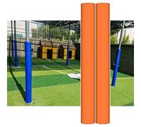 DUBTEDHOU Housses pour poteaux de Basket-Ball, Basketball Pole Pad 6 ft for 2.5-8 in Pole Multicolor Pack of 2(Orange,7.5"(19cm) Pole)