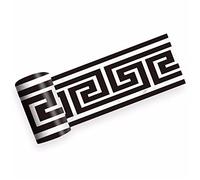 DUBTEDHOU Les bordures du papier peint se collent, Bordure de jupe autocollante à motif grec multicolore 10 x 200 cm(10x200cm 4 roll)