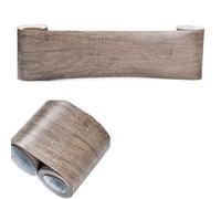 DUBTEDHOU Les bordures du papier peint se collent, Bordure de papier peint autocollante multicolore, plusieurs tailles(Phoebe Wood Grain,20X1000Cm)