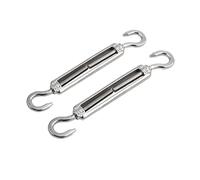 DUBTEDHOU Les vis en Acier Inoxydable, Crochet tendeur de câble en Acier argenté 304, Dimensions M5 à M8, Lot de 2 à 10 pièces(M6,5pcs)