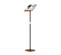 DUBTEDHOU Podium Portable sur Pied, Pied De Sol Ajustable Marron Et Blanc Hauteur 69,5-180,5 cm(Brown,H69.5-103.5CM)