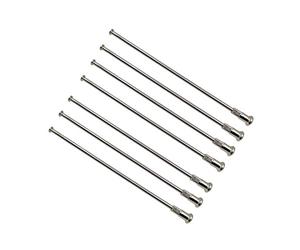 DUBTEDHOU Rayons de vélo de Route, Rayons Calibre 8 4,0 mm Tête Droite 304 Acier Inoxydable Argent Corps Rond Moto 36 Pièces(Length 244mm)