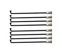 DUBTEDHOU Rayons de vélo de Route, Rayons de Moto Calibre 8 4.0mm Noir 304 en Acier Inoxydable 37 pièces Aiguilles à Corps Rond 121-133mm(Length 124mm)