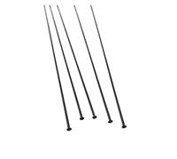 DUBTEDHOU Rayons de vélo de Route, Rayons de Traction Droits for vélo de Montagne, 24 pièces, Calibre 15, 1.8mm, Noir 304SS, Multi-Tailles avec écrous(277mm)