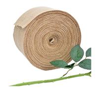 DUBTEDHOU Ruban de Lin de Jute Naturel, Ruban de Jute et de Toile de Jute for Loisirs créatifs et décoration de Mariage, Rouleaux de 1 à 10 mètres, Plusieurs Tailles(50mm Width*1 Meter)