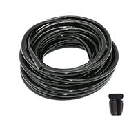 DUBTEDHOU Ruban d'irrigation Goutte-à-Goutte, Tuyau d'irrigation Goutte à Goutte de Jardin 8/11mm, Tube en PVC de 3/8 Pouces, 5-30m avec Bouchon d'extrémité Noir(20m)